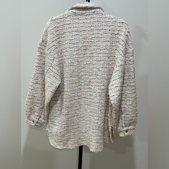 White pastel tweed jacket: size S fit up to L - Picture 12 of 15